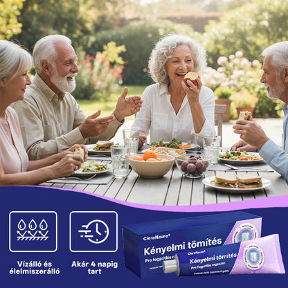 KORLÁTOZOTT KÜLÖNLEGES AJÁNLAT🦷🦷🦷🦷🦷 CleraNaure® Comfort Seal Pro Fogsor Ragasztó  FDA Tanúsítvánnyal-🌻