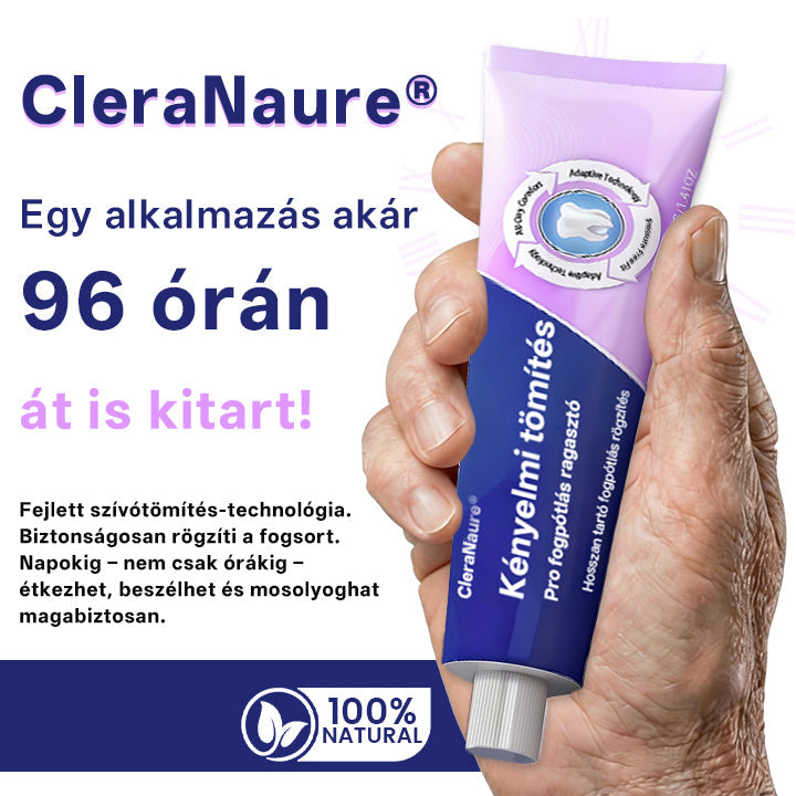 KORLÁTOZOTT KÜLÖNLEGES AJÁNLAT🦷🦷🦷🦷🦷 CleraNaure® Comfort Seal Pro Fogsor Ragasztó  FDA Tanúsítvánnyal-🌻