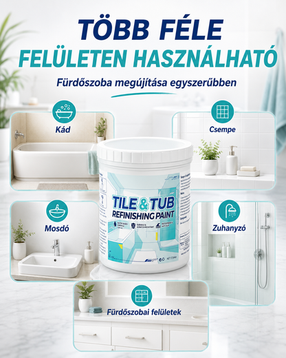🔥Új termékek a piacon丨Újítsd fel a kádat és a csempét bontás nélkül Prémium csempe- és kádfelújító festékkészlet Egy teljes fürdőszobai felújítás helyett válassz egyszerűbb megoldást.