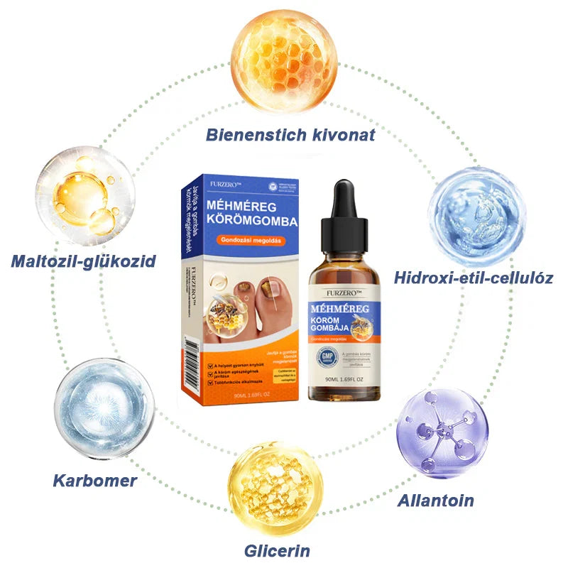 🐝Most 50% kedvezménnyel丨Furzero™ Méhméreg Körömgomba Kezelőoldat: Teljes megoldás a körömgomba problémájára🌟👣👣（Az utánvétes fizetést）