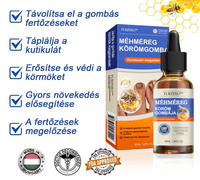 🐝Most 50% kedvezménnyel丨Furzero™ Méhméreg Körömgomba Kezelőoldat: Teljes megoldás a körömgomba problémájára🌟👣👣（Az utánvétes fizetést）