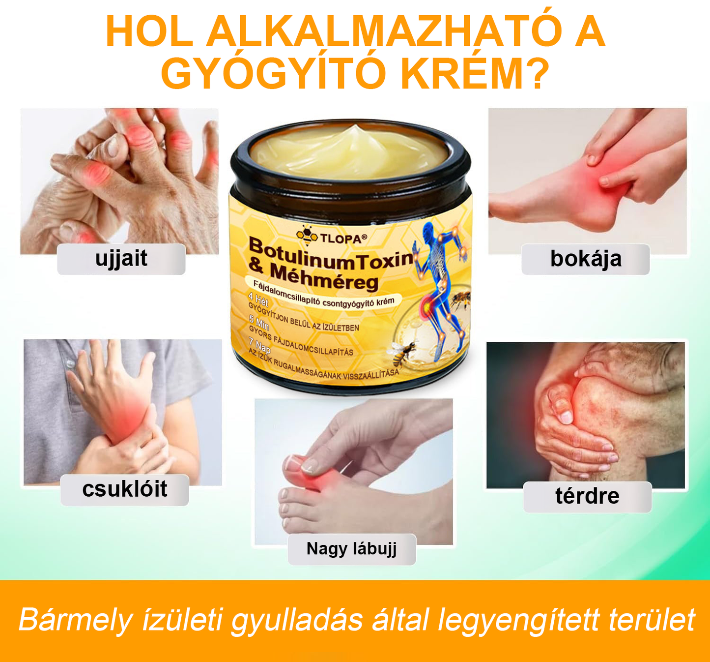 🔥Legkelendőbb丨TLOPA® Botulinum Toxin és Méhméreg Fájdalomcsillapító Csontgyógyító Krém🐝 🔥(Kifejezetten időseknek & ortopéd szakorvosok ajánlásával)🦴
